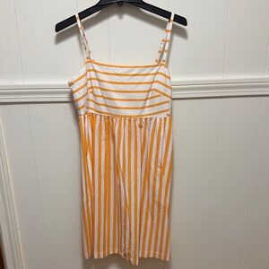 J. Crew Orange and White Striped Garment